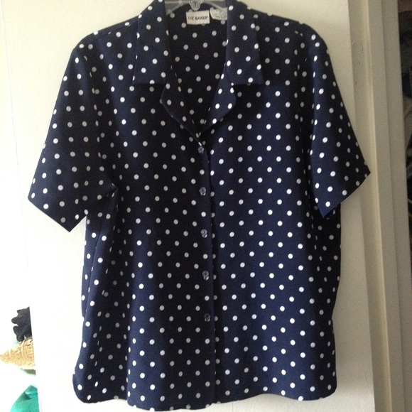 Polka Dot Blue Blouse