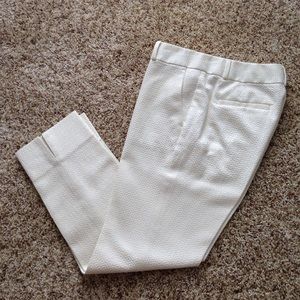 Cream crop work pants