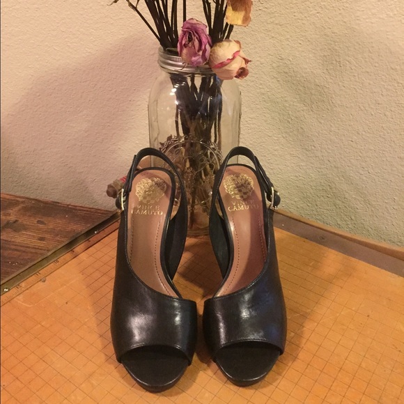 Vince Camuto sling back high-heeled sandal