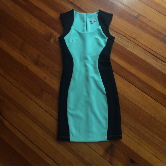 mint and black charlotte russe body con dress