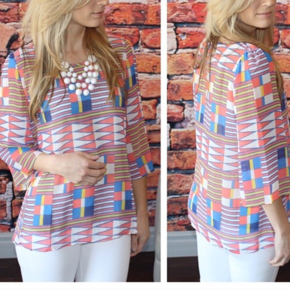 Geo Printed Top