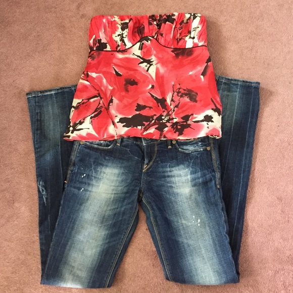 Express Barely Boot Cut Jeans