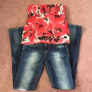 Express Barely Boot Cut Jeans