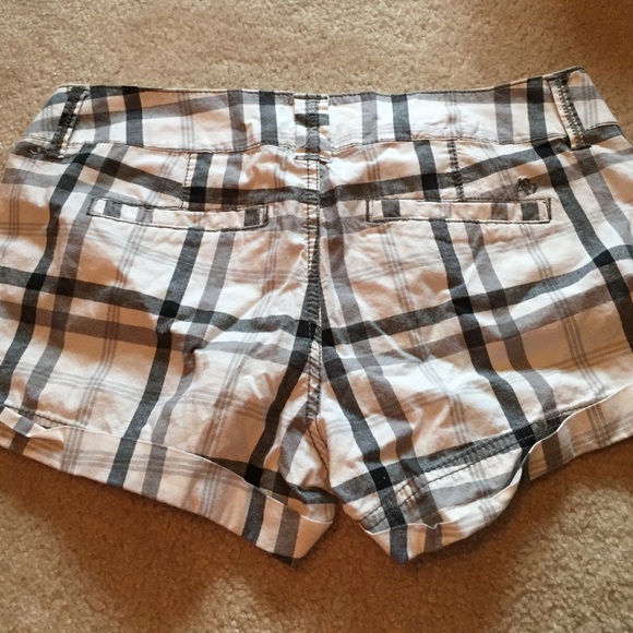 black and white plaid shorts - Picture 3 of 3