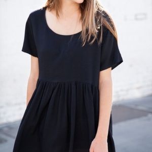 Brandy Melville Black Nicolette Babydoll Dress