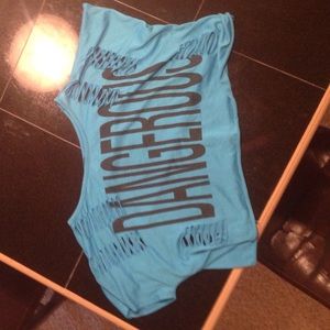 "Dangerous" ripped crop top