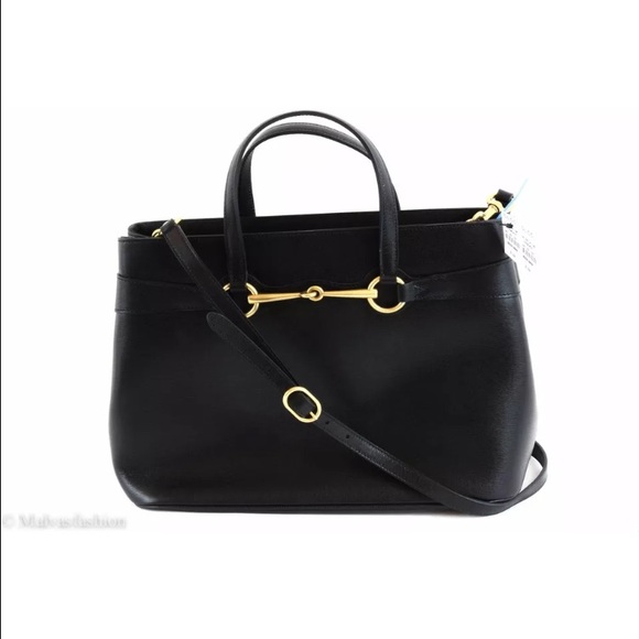 GUCCI 319795 Bit Leather Top Handle Bag