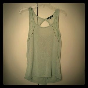 Green studded tank