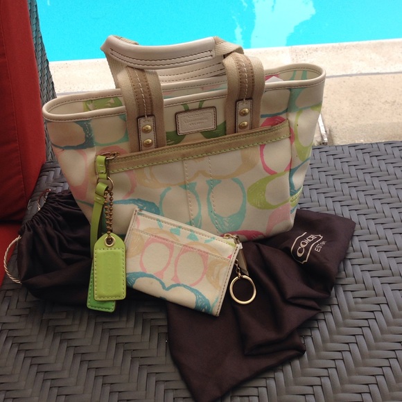 Coach bag with free matching  coin purse