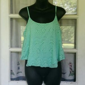 Mint crop top