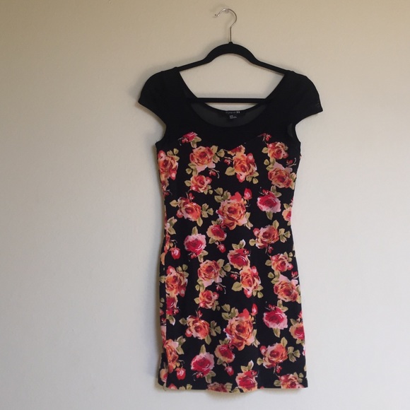 🌺F21 Floral Bodycon Dress🌺 - Picture 1 of 4