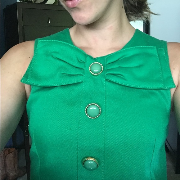 Kelly green Manoush cotton sleeveless mini dress💚