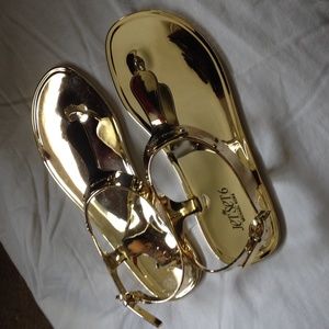 NWOT Gold Michael Kors Sandals