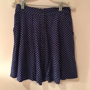 Blue Polka Dot Skirt