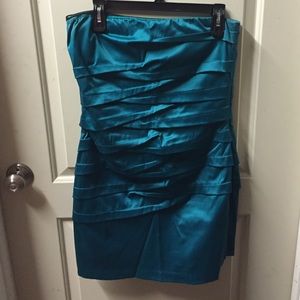 Strapless Satin Dress