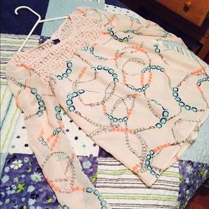 Candie's long sleeve chiffon blouse.