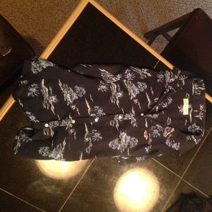 Navy blue with electric blue hollister top