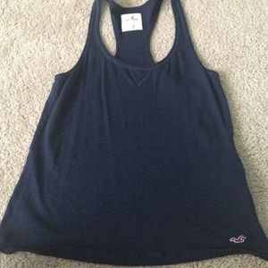 navy blue racerback tank top hollister