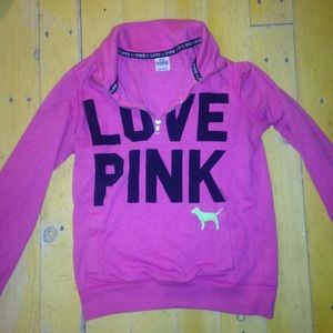 🚫On Hold🚫 Victoria's Secret pink half zip hoodie