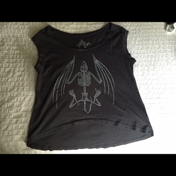 Dark gray Alchemy bat crop top, never worn.