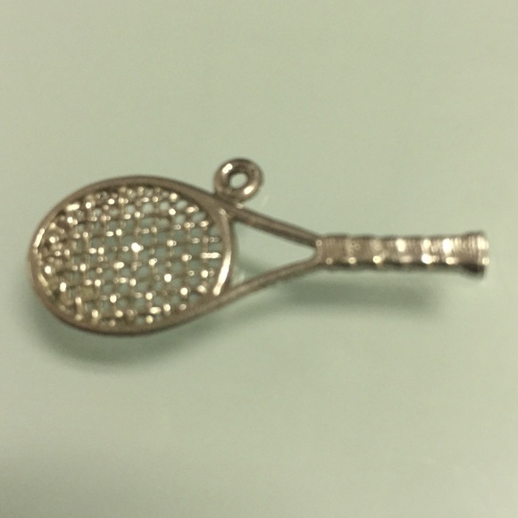 Sterling silver tennis racket charm