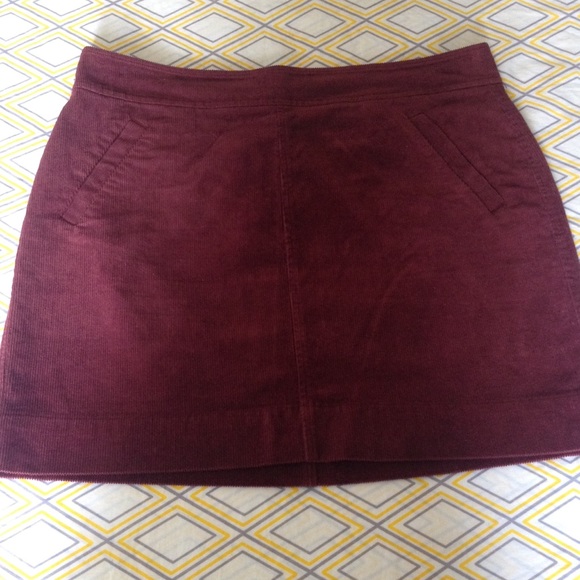 Corduroy Burgundy Skirt
