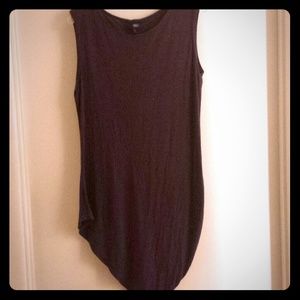 Aubergine Tunic Asymmetrical Hem