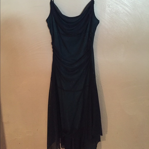 Green/teal skinny strapped dress