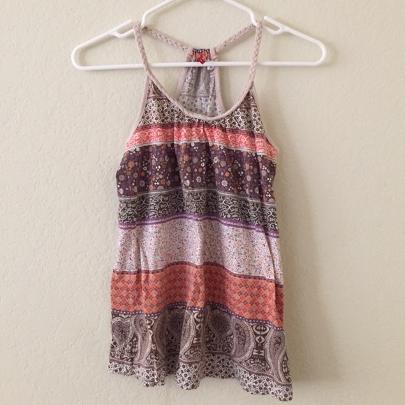 Western print halter top