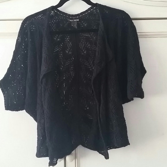 Lucky Brand Black Lace Sweater
