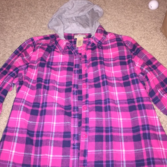 Girls pink and blue Flannel