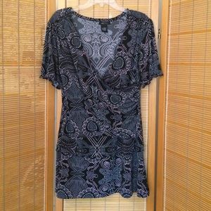 Abstract Print Wrap Dress from BCBG