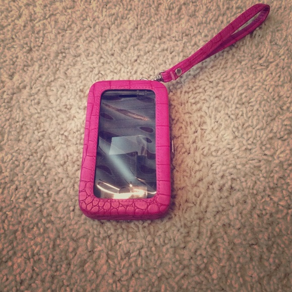 Small pink clutch