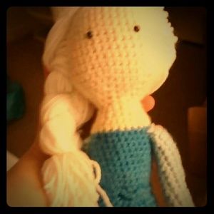Crocheted Frozen inspired doll