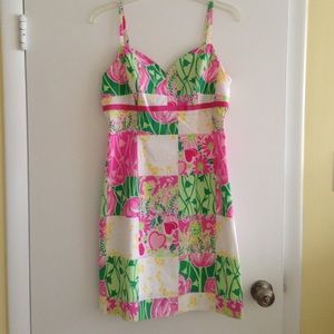 🍋 Lilly Pulitzer Multi Print Dress sz 8