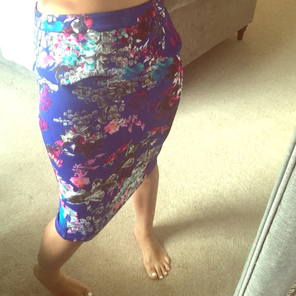 Bebe Peplum Skirt