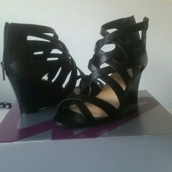 Black Sandal Wedges
