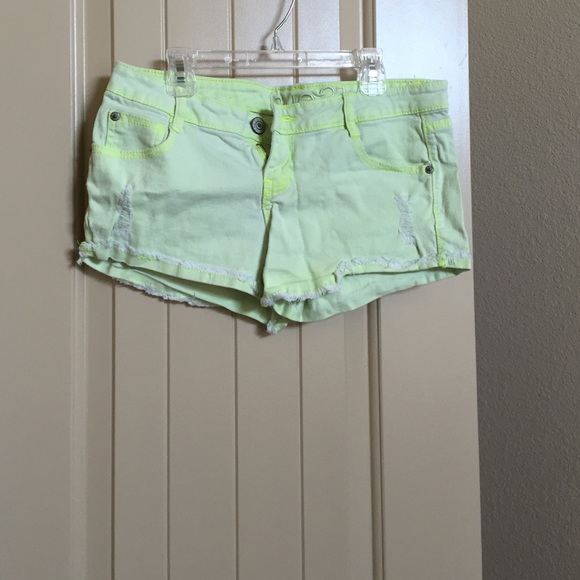 Rue 21 neon yellow shorts