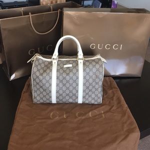 Gucci Boston Bowler Bag gray/ivory
