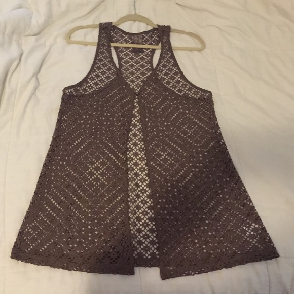 Brown vest cardigan