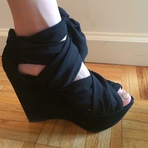 Top shop black wedge