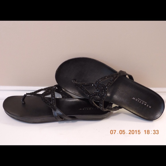 Black Sandals With Beads