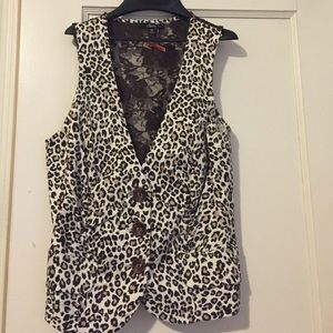 Cheetah print vest