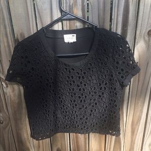 Black crop top