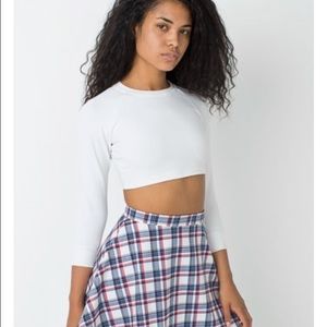 Long sleeve ponte crop raglan sleeve