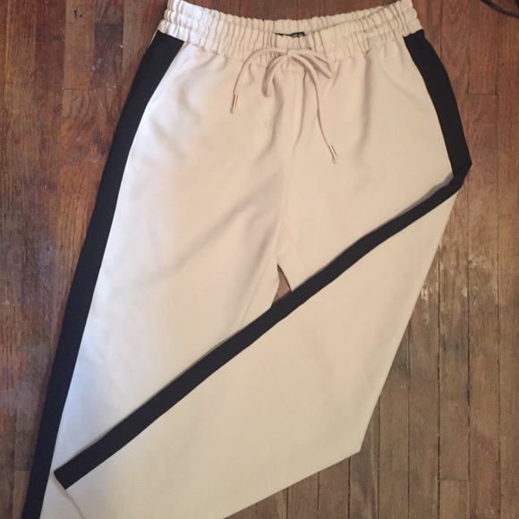 Cream colored jogger pants