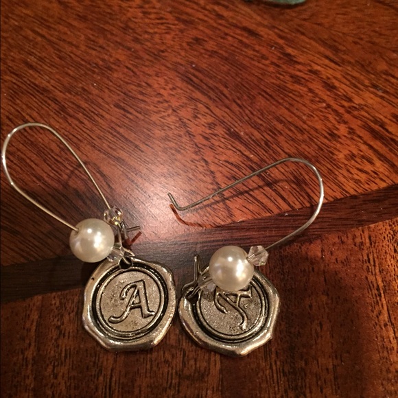 Initial earrings