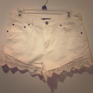 White high waisted shorts!