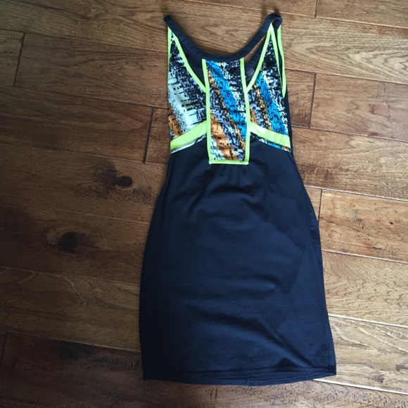 Urban Outfitters Tight Black Dress With Cut Outs