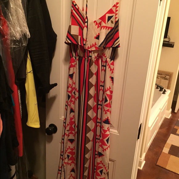 Cute dress-long. Slit on side